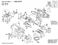 Bosch 0 601 931 666 Gbm 9,6 Ves Cordless Drill 9.6 V / Eu Spare Parts